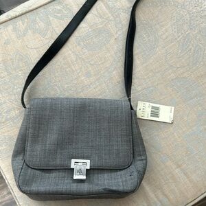 NWT Ralph Lauren 100% Wool Grey Crossbody Bag